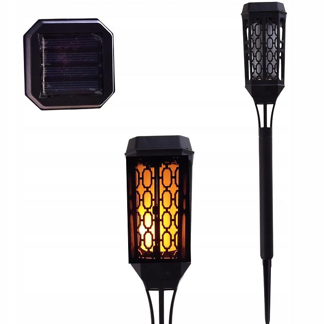 Solárna lampa 46810 Flame čierna