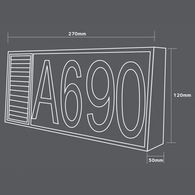 Solárna lampa číslo domu 46816 čierne