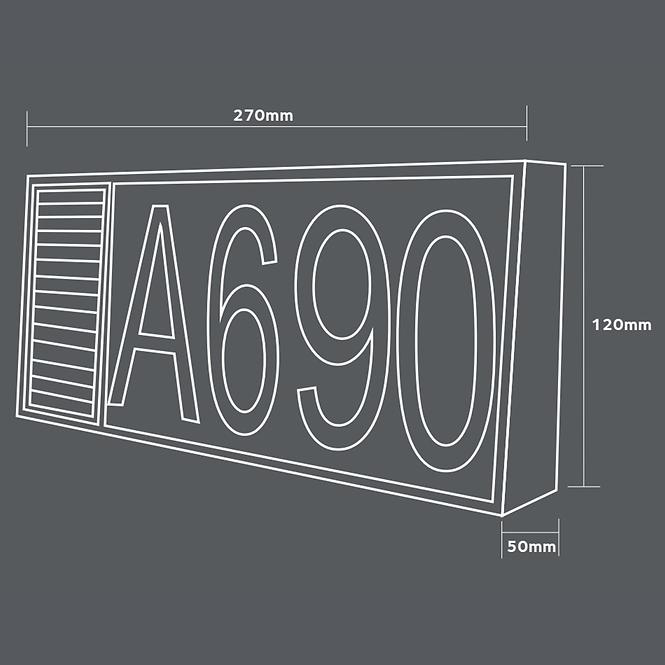 Solárna lampa číslo domu 46816 čierne