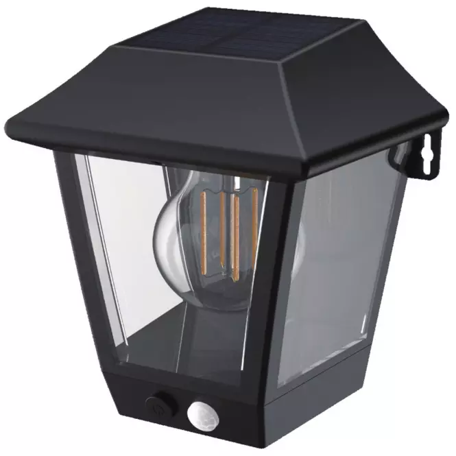 Nástenná Lampa snímač pohybu 46821 Black K1,2