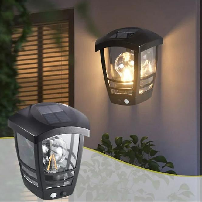 Nástenná Lampa snímač pohybu 46822 Black K1