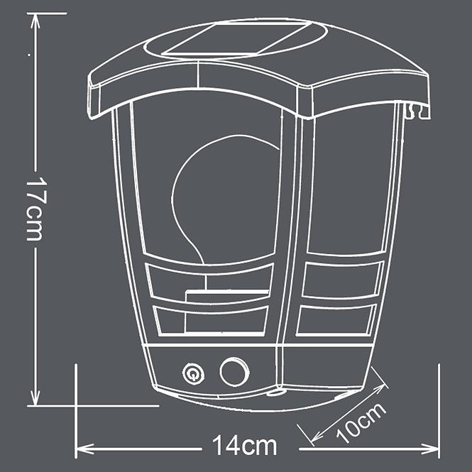 Nástenná Lampa snímač pohybu 46822 Black K1