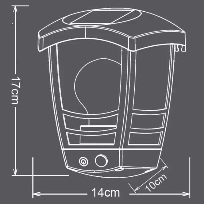 Nástenná Lampa snímač pohybu 46822 Black K1,12