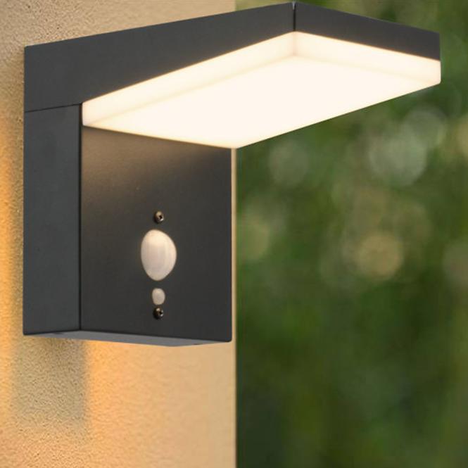 Nástenná Lampa snímač pohybu 46822 Black K1