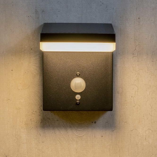 Nástenná Lampa snímač pohybu 46822 Black K1