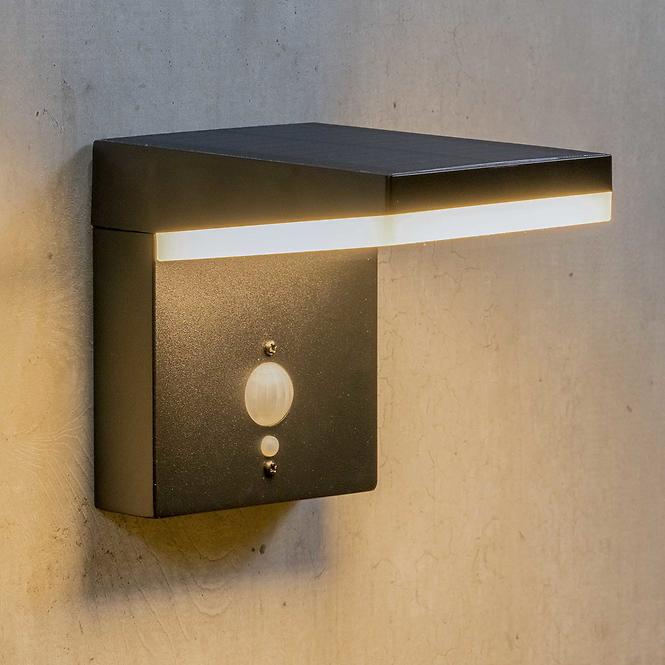 Nástenná Lampa snímač pohybu 46822 Black K1