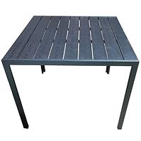 Stôl Douglas čierny s vrchnou doskou z polywoodu 90x90 cm