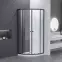 Sprchový kút polkruhový Uni 80x80x185 black