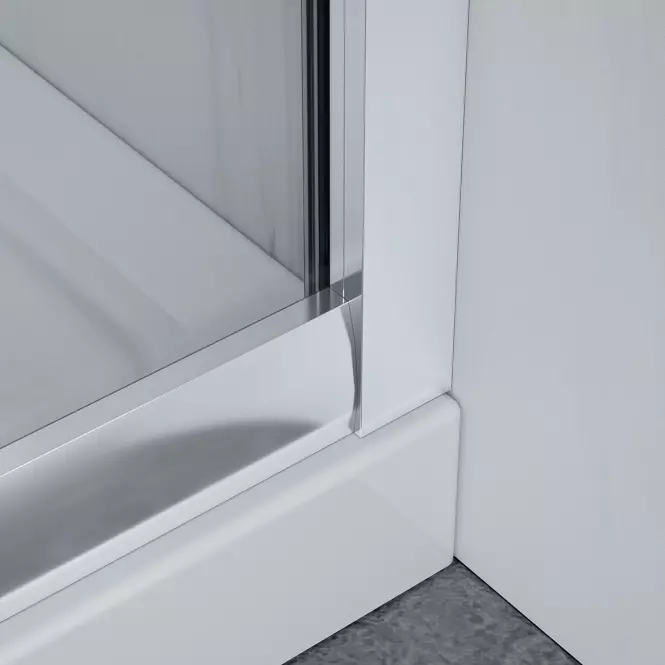 Sprchový kút polkruhový Uni 90x90x185 chróm,5