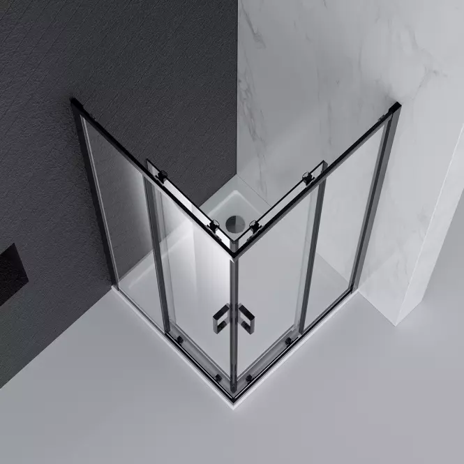 Sprchový kút Point 100x80x190 black,2