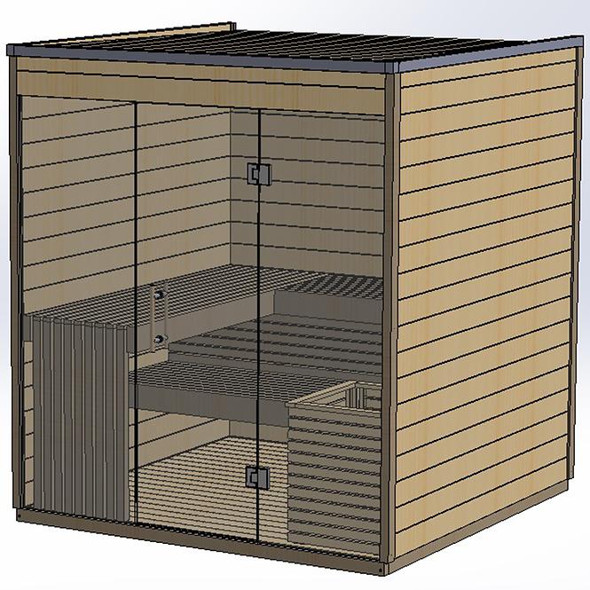 Vonkajšia sauna s presklením,2