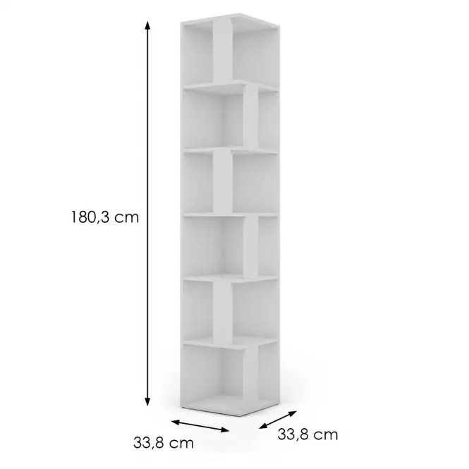 Regál na knižky Tower biela,2