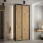 Skriňa s posuvnými dverami Canaris 1 100 cm – čierna/artisan/strieborná, dvojdverová,4