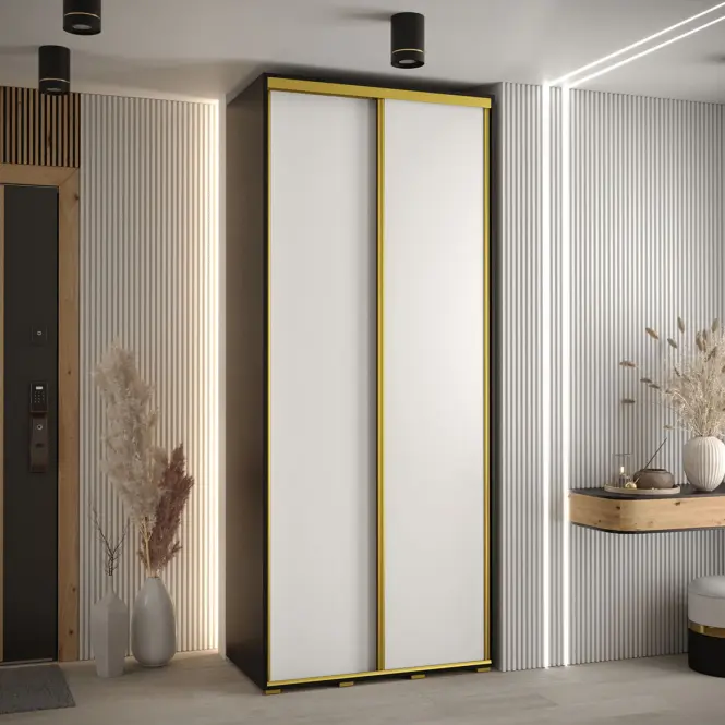 Skriňa 45 Canaris 1 100 čierna/biela/gold,4