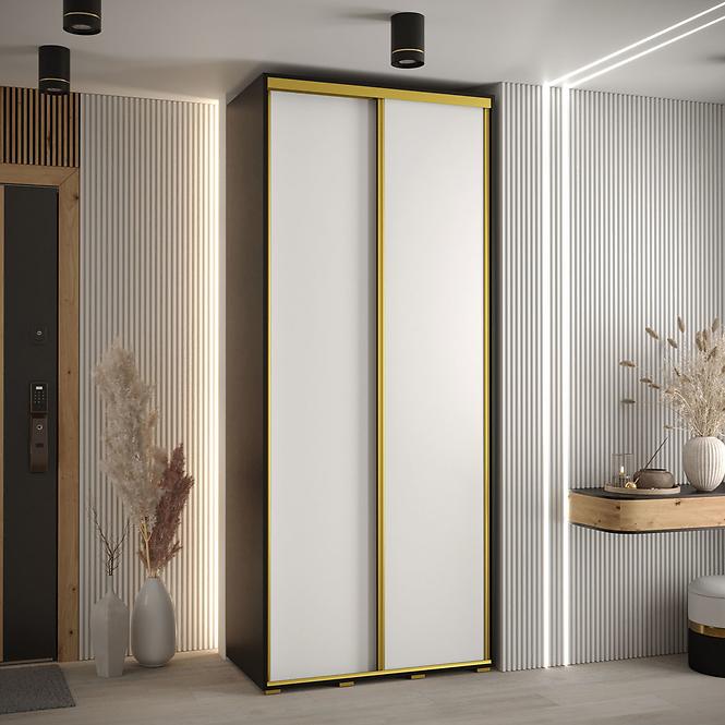 Skriňa 45 Canaris 1 100 čierna/biela/gold,4