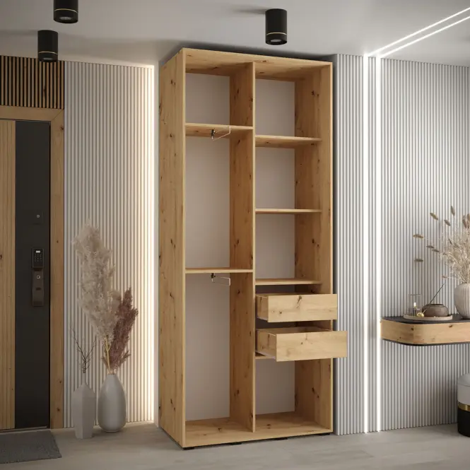 Skriňa 45 Canaris 1 110 artisan/biela/čierna,3