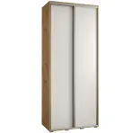 Skriňa s posuvnými dverami Canaris 1 110 cm – artisan/biela/strieborná, dvojdverová