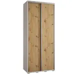 Skriňa s posuvnými dverami Canaris 1 110 cm – biela/artisan/strieborná, dvojdverová