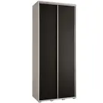 Skriňa s posuvnými dverami Canaris 1 110 cm – biela/čierna/strieborná, dvojdverová