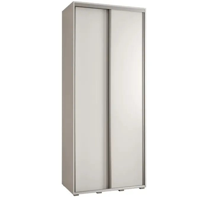 Skriňa s posuvnými dverami Canaris 1 110 cm – biela/strieborná, dvojdverová