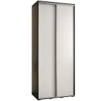 Skriňa s posuvnými dverami Canaris 1 110 cm – čierna/biela/strieborná, dvojdverová