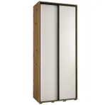 Skriňa s posuvnými dverami Canaris 1 110 cm – artisan/biela/čierna, dvojdverová