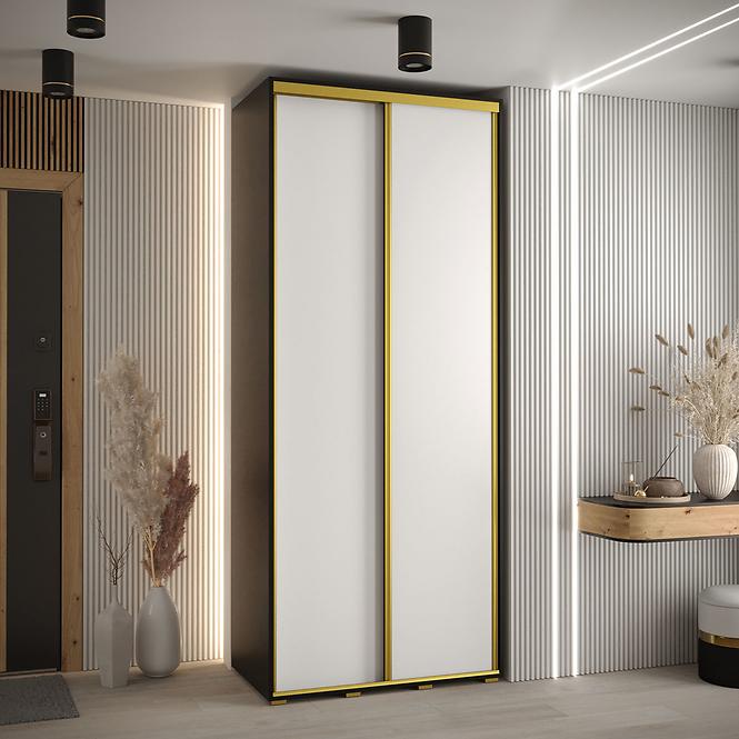 Skriňa 45 Canaris 1 120 čierna/biela/gold,5
