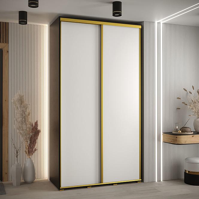 Skriňa 45 Canaris 1 130 čierna/biela/gold,5
