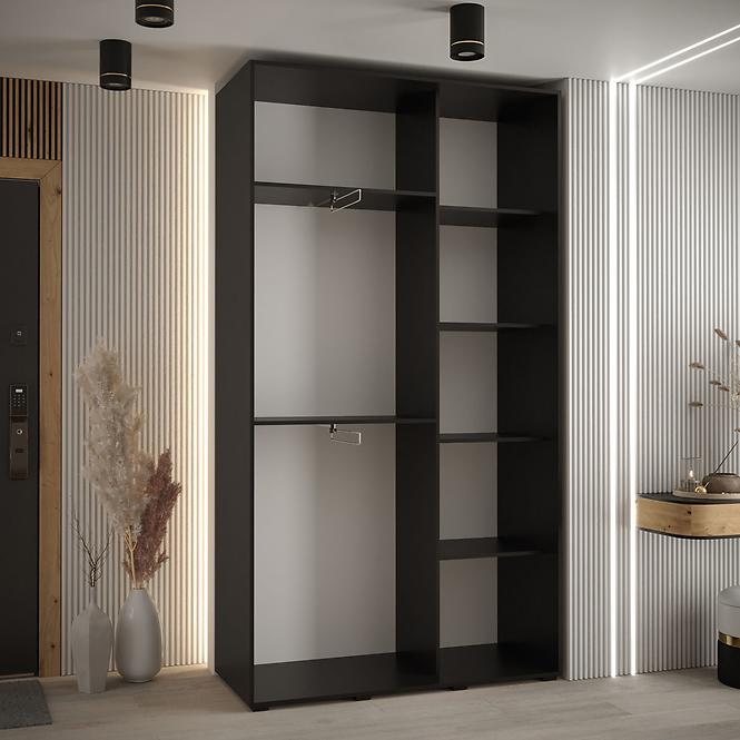 Skriňa 45 Canaris 1 140 čierna/biela/silver,4