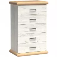 Komoda Kora K15 zlatý kraft / biely kraft