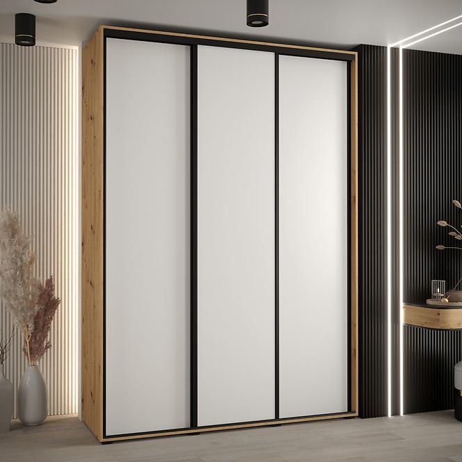 Skriňa 45 Canaris 1 180 artisan/biela/čierna