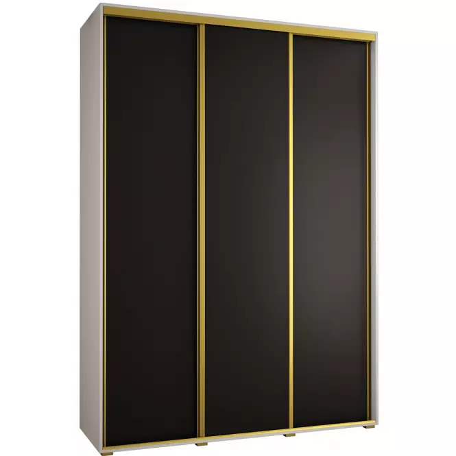 Skriňa 45 Canaris 1 180 biela/čierna/gold