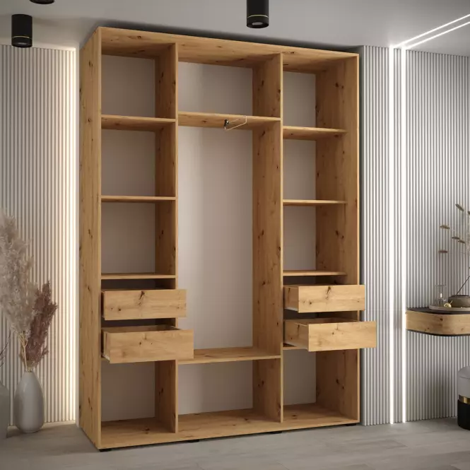 Skriňa 45 Canaris 1 190 artisan/biela/čierna