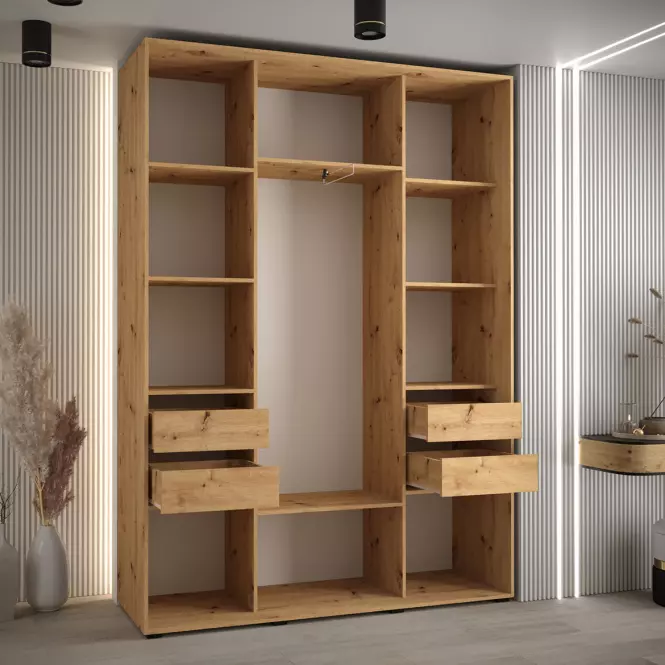 Skriňa 45 Canaris 1 190 čierna/artisan/čierna,3