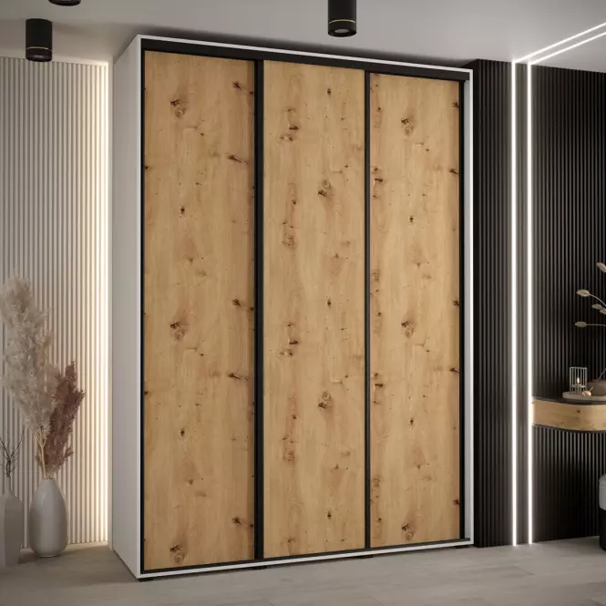 Skriňa 45 Canaris 1 200 biela/artisan/čierna