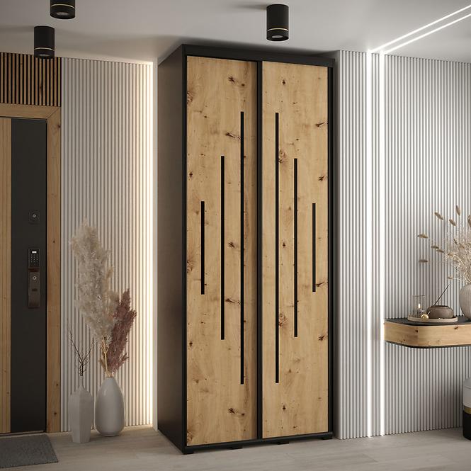Skriňa 45 Canaris 12 100 čierna/artisan/čierna,4