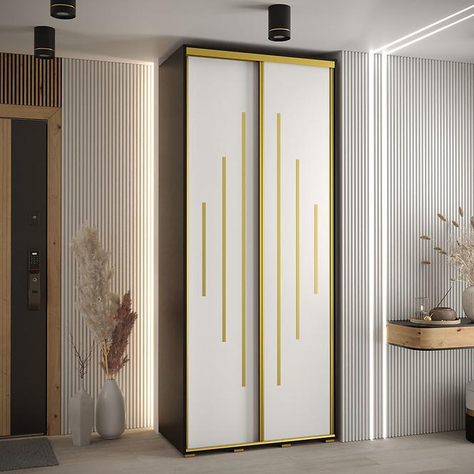 Skriňa 45 Canaris 12 100 čierna/biela/gold,4