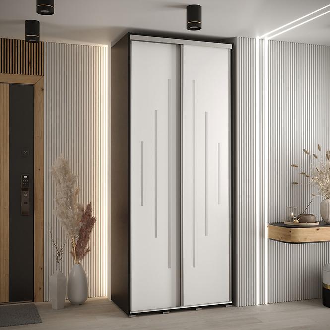 Skriňa 45 Canaris 12 100 čierna/biela/silver,4