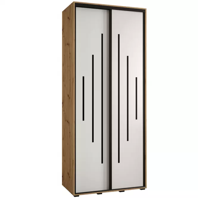 Skriňa 45 Canaris 12 120 artisan/biela/čierna