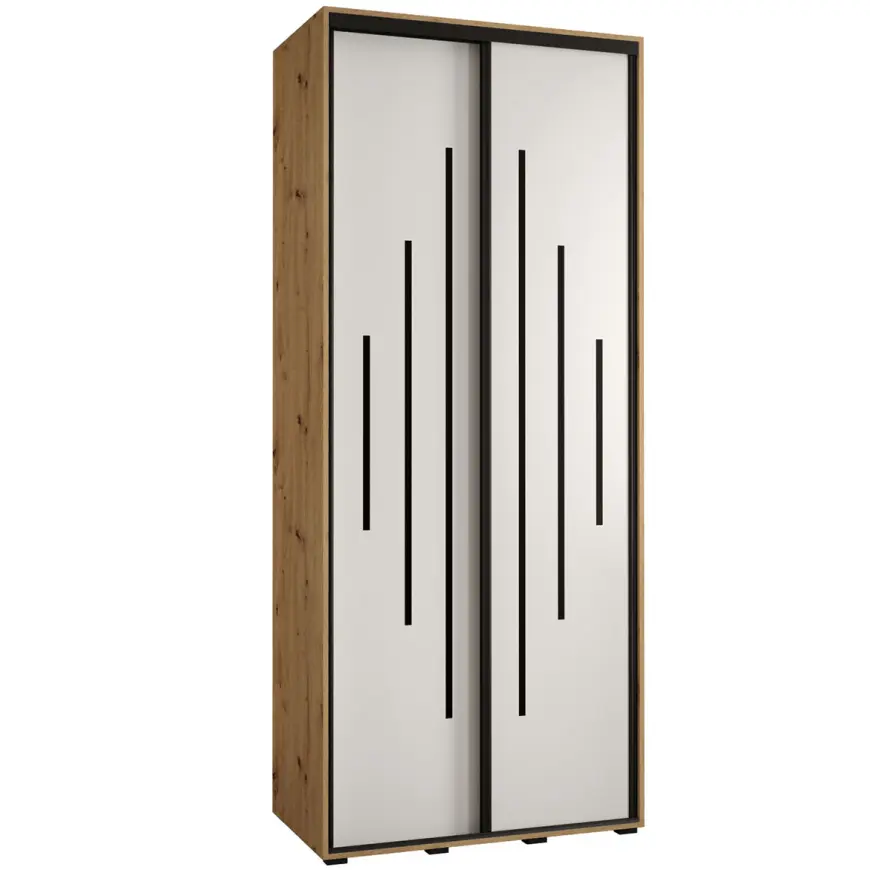 Skriňa 45 Canaris 12 120 artisan/biela/čierna