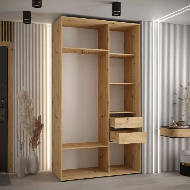 Skriňa 45 Canaris 12 130 artisan/biela/čierna