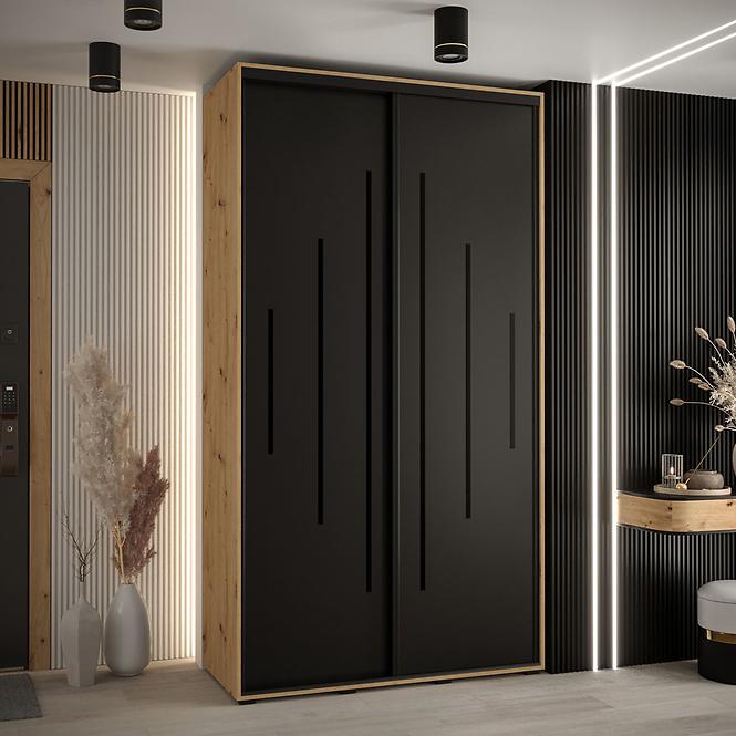 Skriňa 45 Canaris 12 130 artisan/čierna/čierna,5