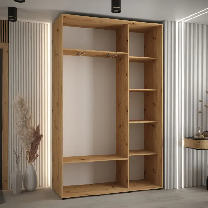 Skriňa 45 Canaris 12 150 artisan/biela/čierna,3
