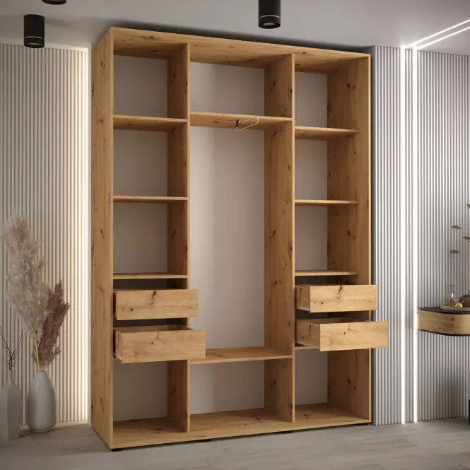 Skriňa 45 Canaris 12 160 artisan/biela/čierna