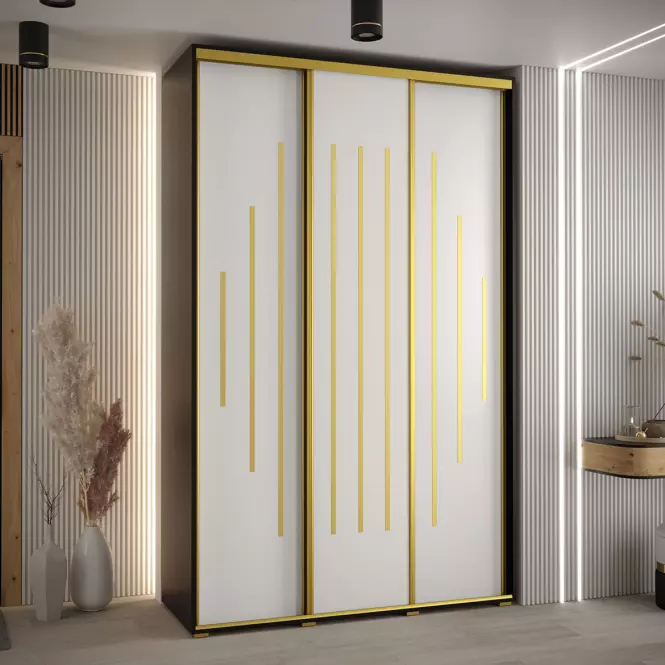 Skriňa 45 Canaris 12 180 čierna/biela/gold,5