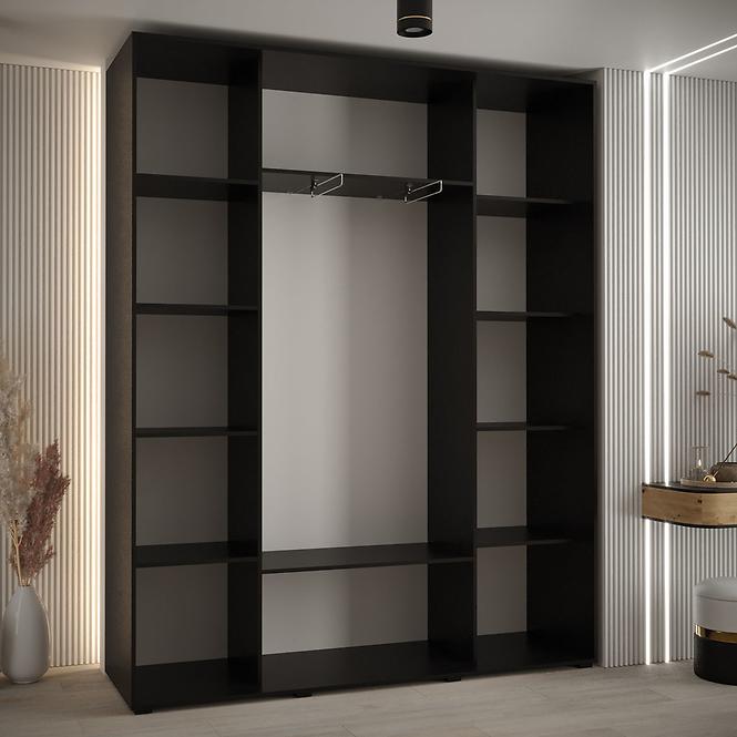 Skriňa 45 Canaris 12 190 čierna/biela/silver,4