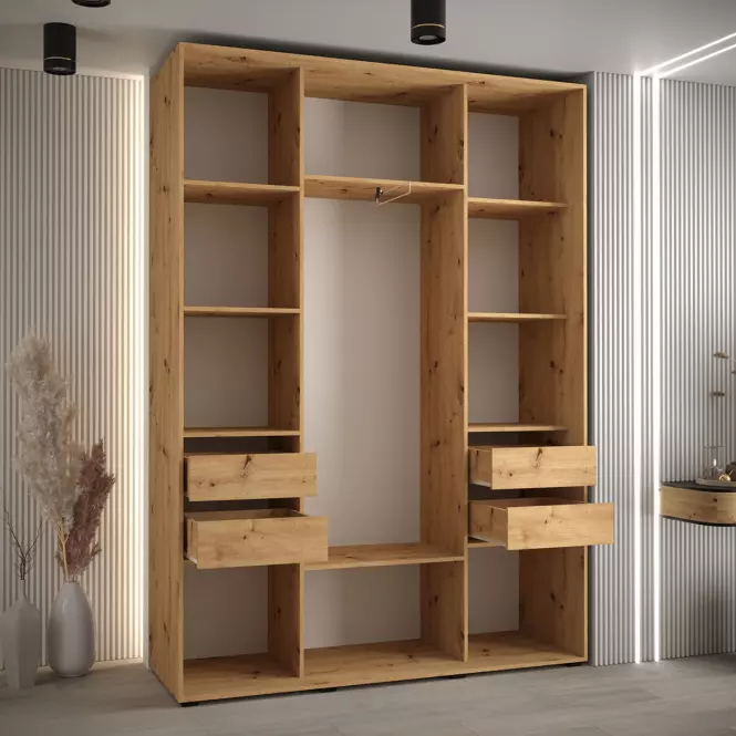 Skriňa 45 Canaris 13 170 artisan/biela/čierna