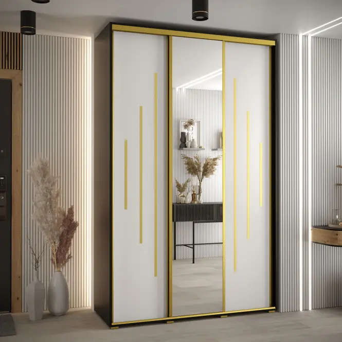 Skriňa 45 Canaris 13 180 čierna/biela/gold,5