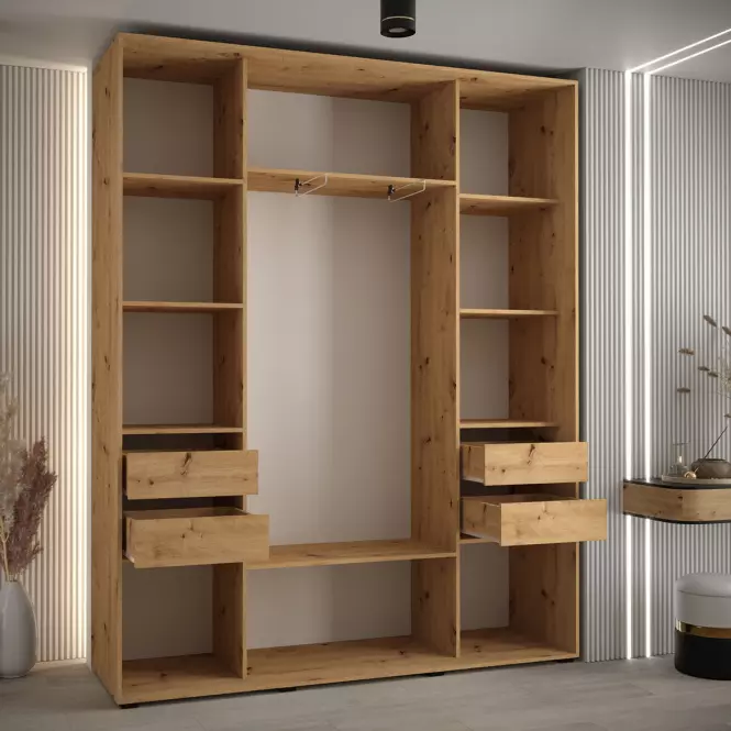 Skriňa 45 Canaris 13 190 artisan/biela/čierna