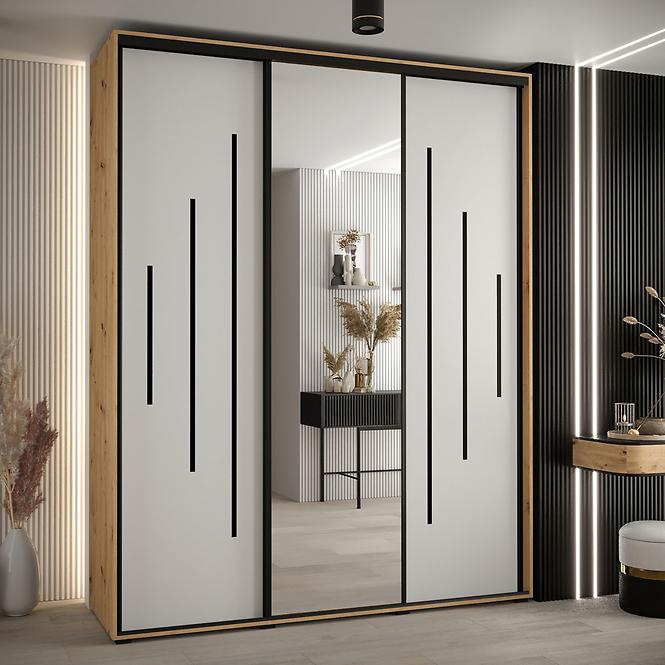 Skriňa 45 Canaris 13 200 artisan/biela/čierna